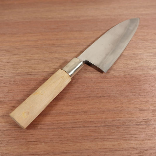 Sugimoto Deba Knife, Sharpened, Carbon Steel, Single Bevel, Lightly Used, 180mm