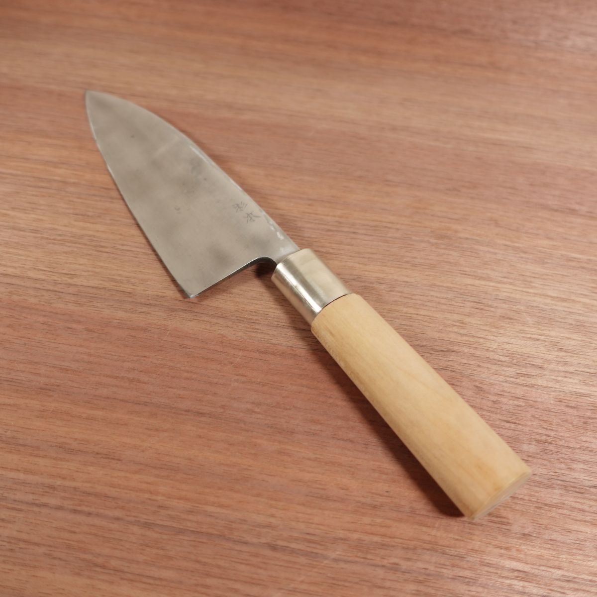 Sugimoto Deba Knife, Sharpened, Carbon Steel, Single Bevel, Lightly Used, 180mm