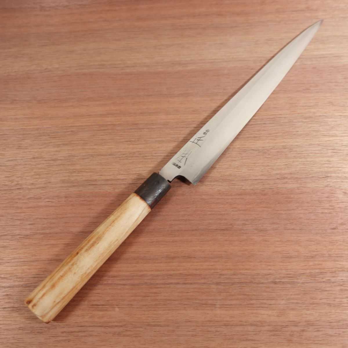 Masamoto Sohonten Yanagiba Knife, Sharpened, Water Buffalo Handle, Sashimi Knife, Carbon Steel, Single Bevel, 295mm