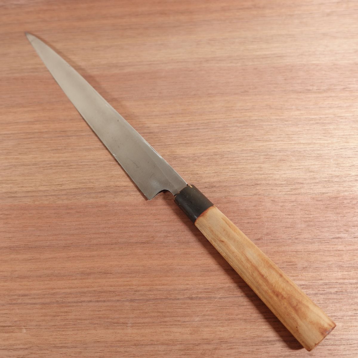 Masamoto Sohonten Yanagiba Knife, Sharpened, Water Buffalo Handle, Sashimi Knife, Carbon Steel, Single Bevel, 295mm
