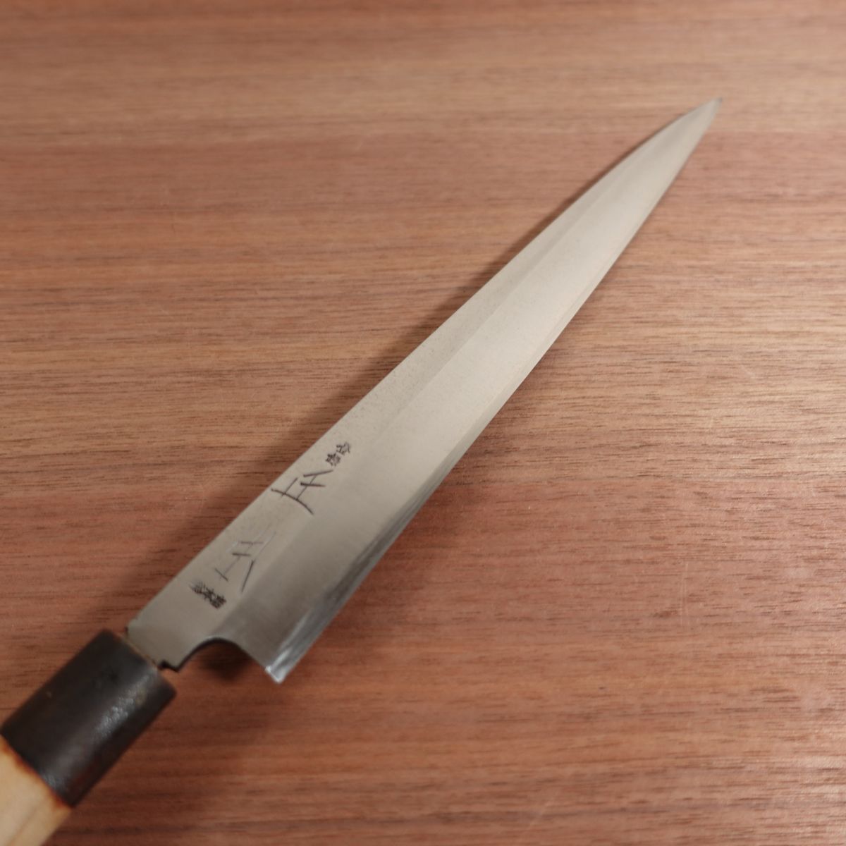 Masamoto Sohonten Yanagiba Knife, Sharpened, Water Buffalo Handle, Sashimi Knife, Carbon Steel, Single Bevel, 295mm