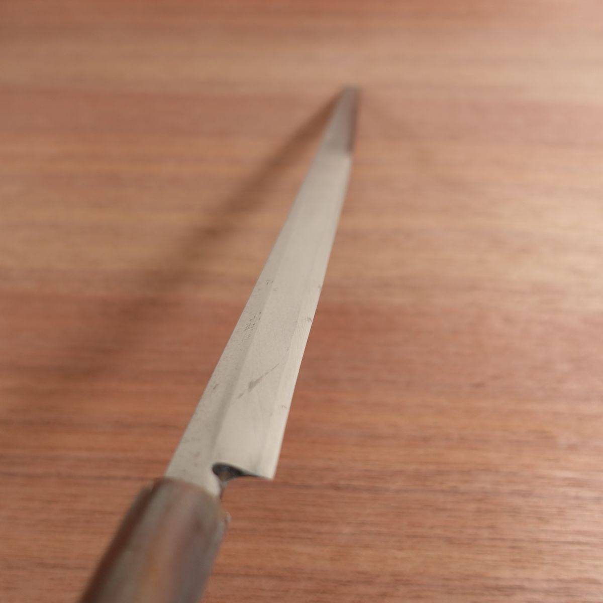 Possible Masamoto Takohiki Knife, Faded Engraving, Sharpened, Water Buffalo Handle, Sashimi Knife, Carbon Steel, Single Bevel, 305mm
