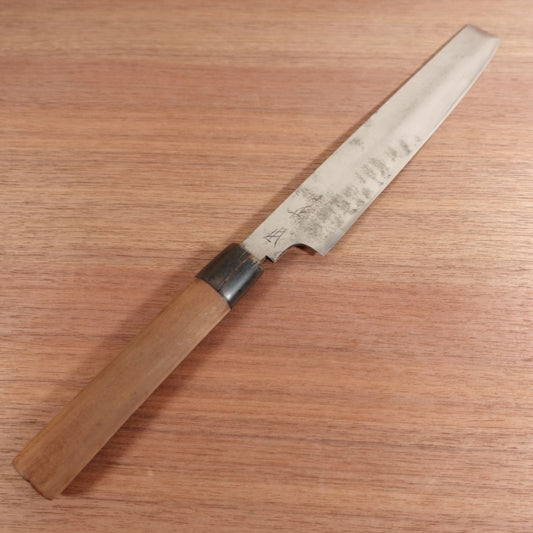 Masamoto Usuba Knife, Sharpened, Water Buffalo Handle, Single Bevel, Vegetable Knife, Slightly Tapered, Ferrule Crack, 230mm