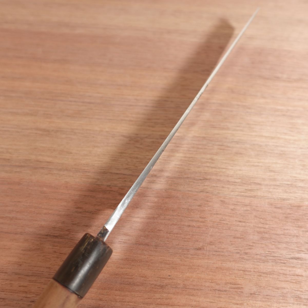 Masamoto Usuba Knife, Sharpened, Water Buffalo Handle, Single Bevel, Vegetable Knife, Slightly Tapered, Ferrule Crack, 230mm