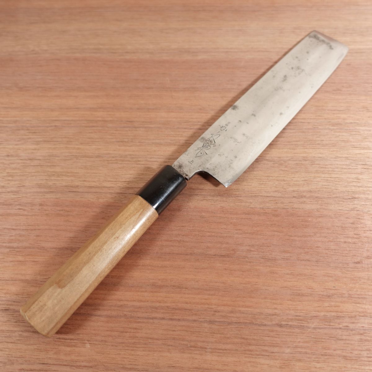 Kanesou Usuba Knife, Sharpened, Water Buffalo Handle, Single Bevel, Vegetable Knife, Upper Grade, Carbon Steel, 210mm