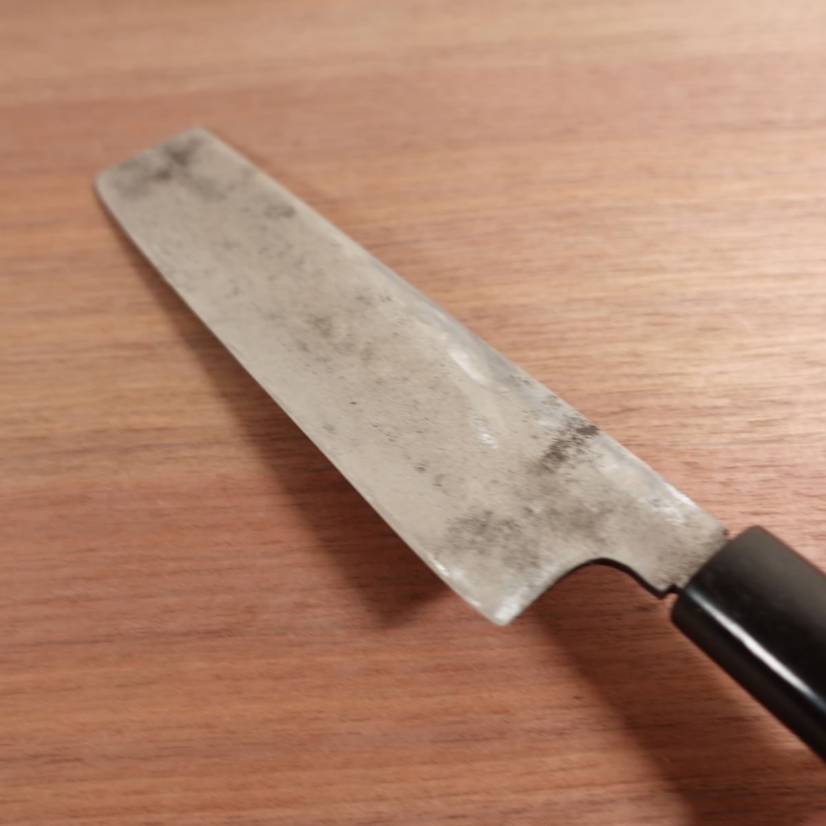 Kanesou Usuba Knife, Sharpened, Water Buffalo Handle, Single Bevel, Vegetable Knife, Upper Grade, Carbon Steel, 210mm