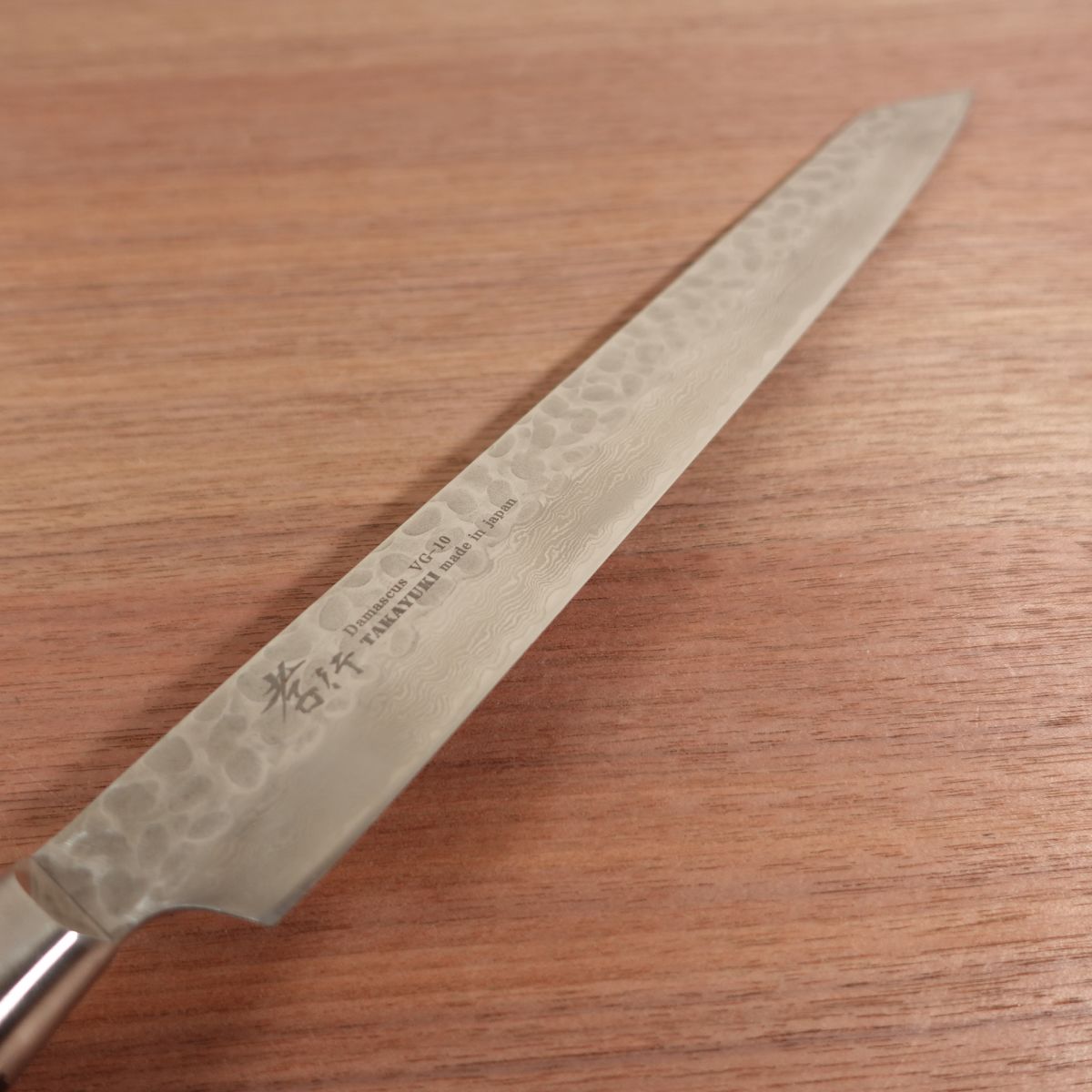 Sakai Takayuki Kensaki Yanagiba Knife, Sharpened, VG-10, Sashimi Knife, Damascus, Hammered, Slicer, TAKAYUKI, Kiritsuke, Sujihiki, Suminagashi, V-Gold No.10, 265mm