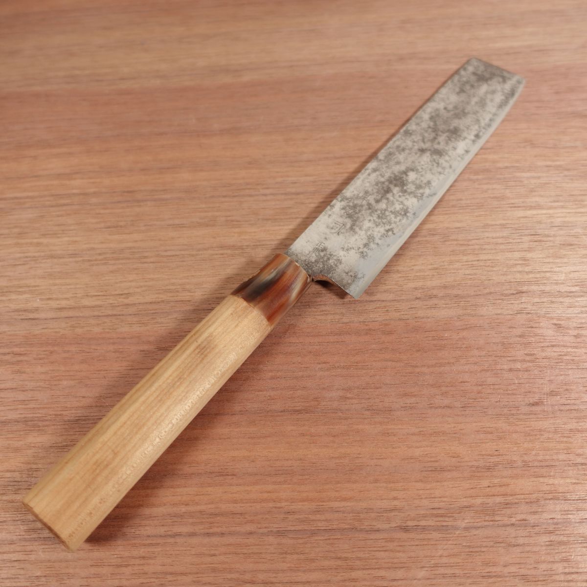 Sakai Toji Usuba Knife, Sharpened, Masashige, Water Buffalo Handle, Single Bevel, Vegetable Knife, Carbon Steel, 170mm