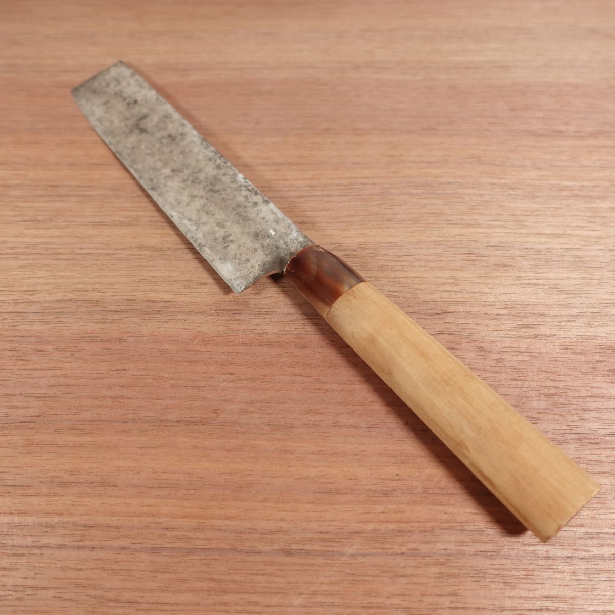 Sakai Toji Usuba Knife, Sharpened, Masashige, Water Buffalo Handle, Single Bevel, Vegetable Knife, Carbon Steel, 170mm