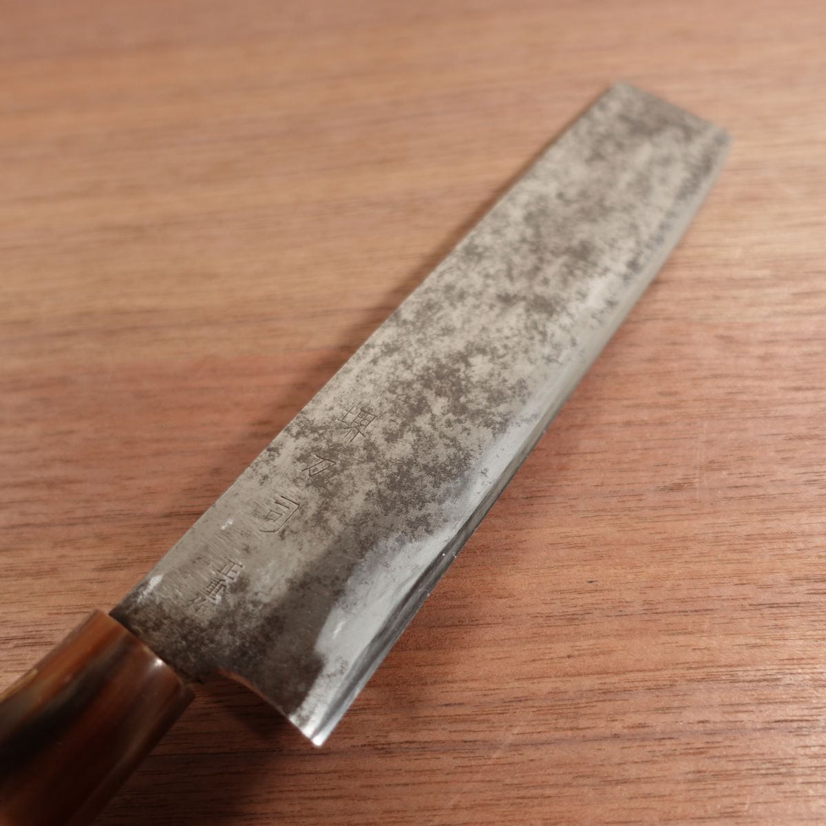 Sakai Toji Usuba Knife, Sharpened, Masashige, Water Buffalo Handle, Single Bevel, Vegetable Knife, Carbon Steel, 170mm