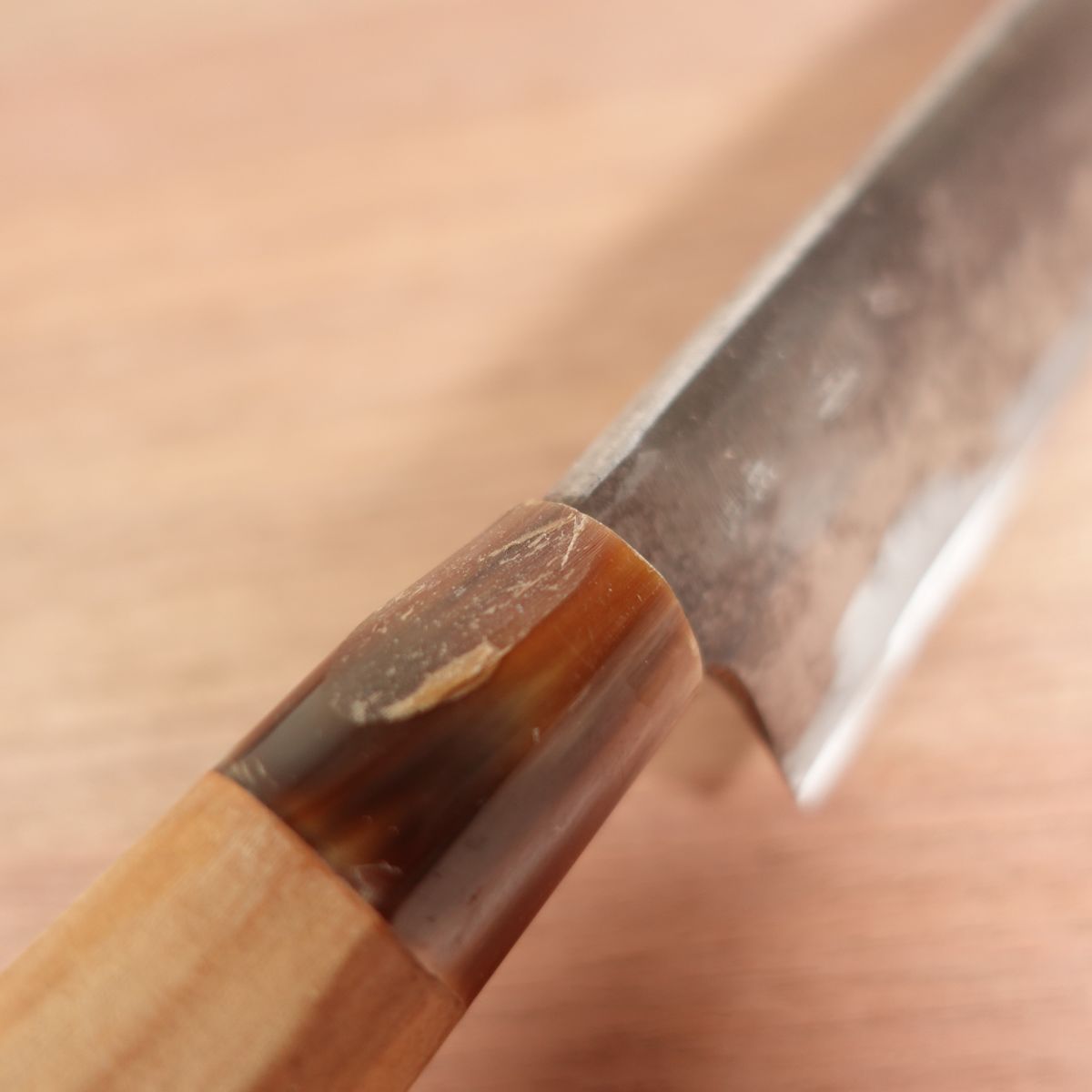 Sakai Toji Usuba Knife, Sharpened, Masashige, Water Buffalo Handle, Single Bevel, Vegetable Knife, Carbon Steel, 170mm