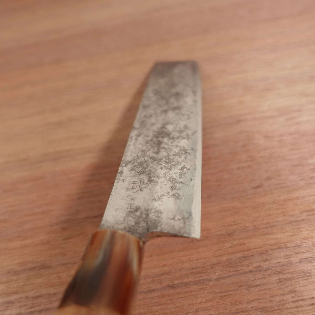 Sakai Toji Usuba Knife, Sharpened, Masashige, Water Buffalo Handle, Single Bevel, Vegetable Knife, Carbon Steel, 170mm