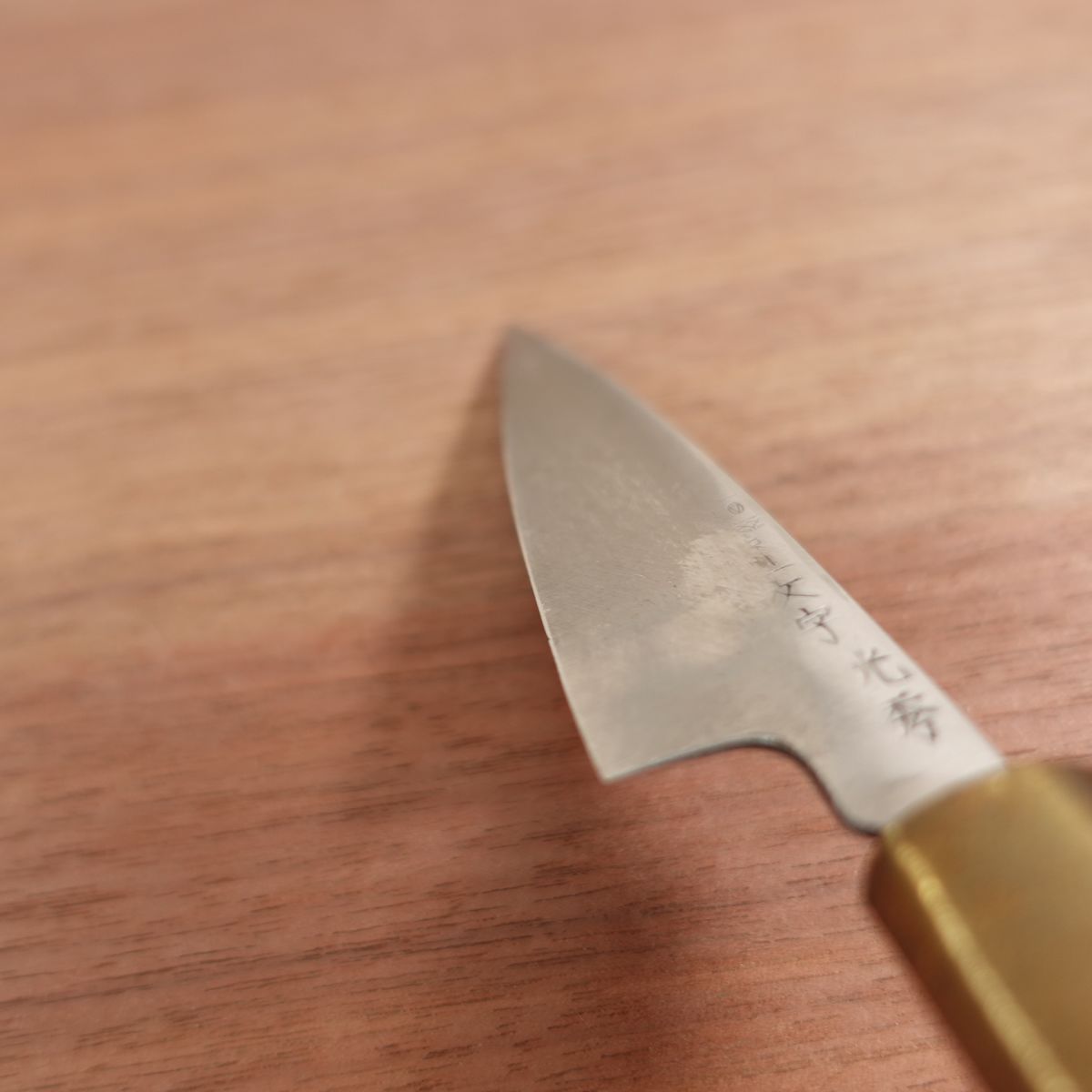 Sakai Ichimonji Mitsuhide Wa-Petty Knife, Sharpened, Single Bevel, Fruit Knife, Garnishing Knife, 100mm