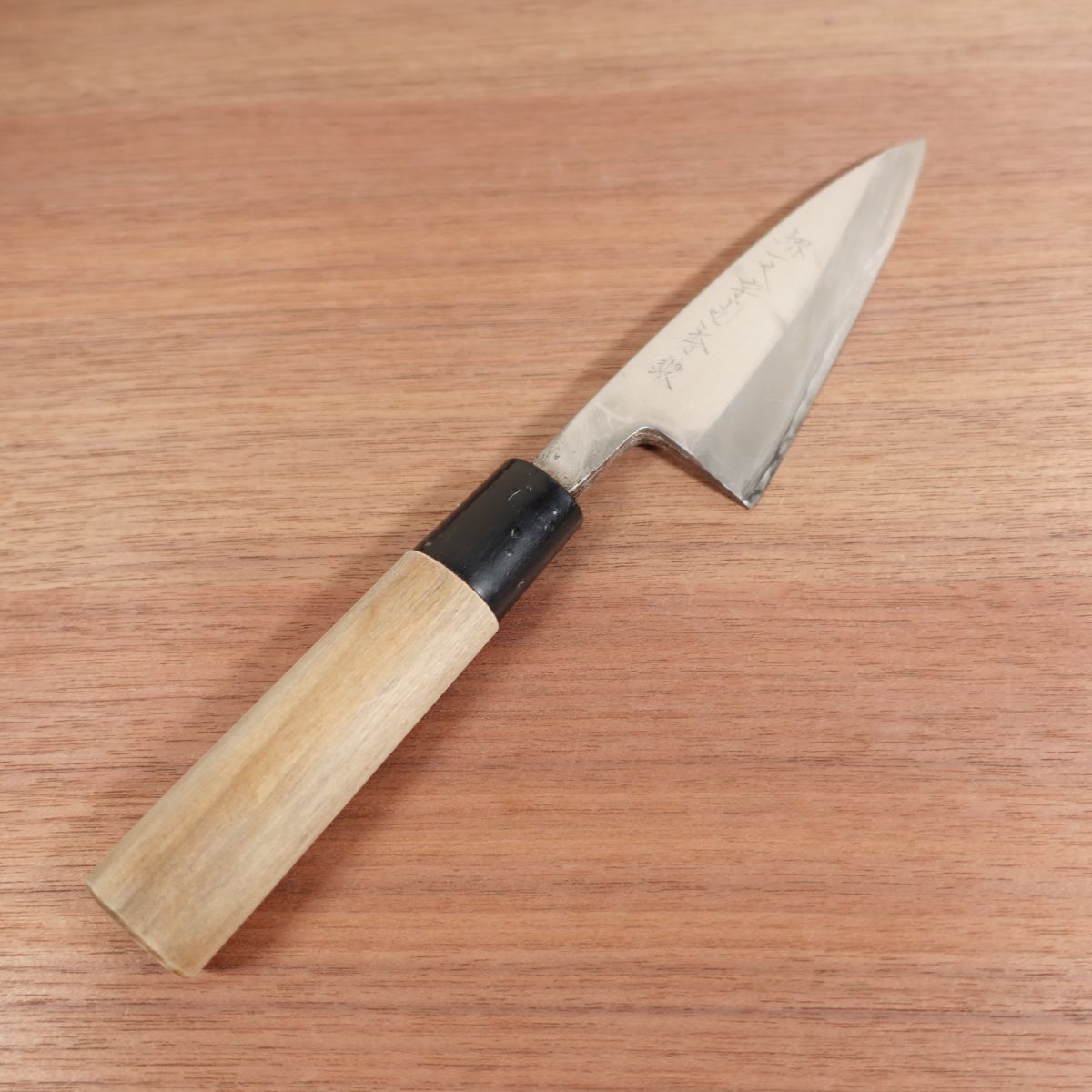 Sakai Ichimonji Mitsuhide Deba Knife, Sharpened, Carbon Steel, Single Bevel, Straight Edge, 125mm