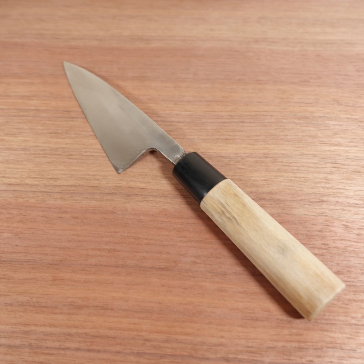 Sakai Ichimonji Mitsuhide Deba Knife, Sharpened, Carbon Steel, Single Bevel, Straight Edge, 125mm