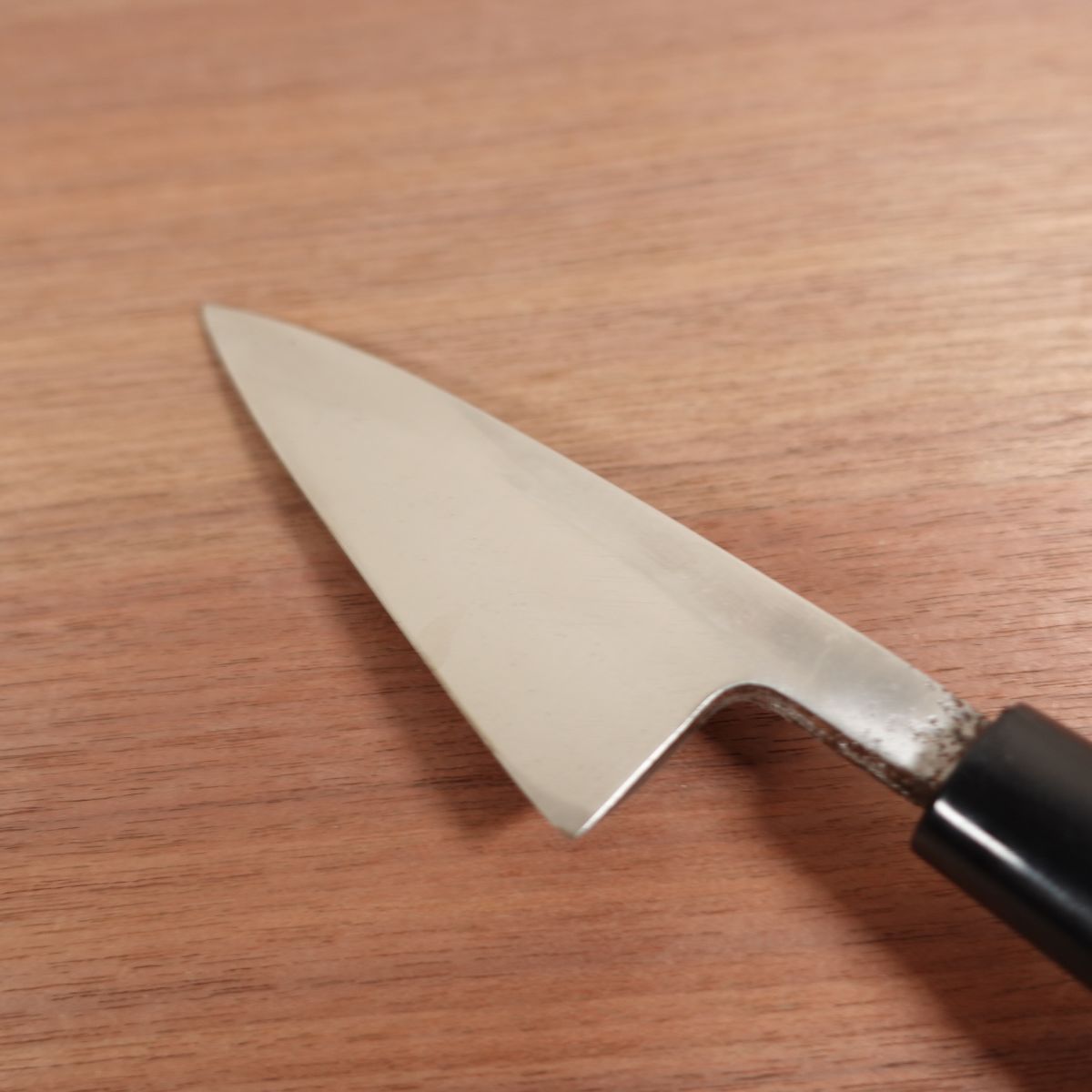 Sakai Ichimonji Mitsuhide Deba Knife, Sharpened, Carbon Steel, Single Bevel, Straight Edge, 125mm