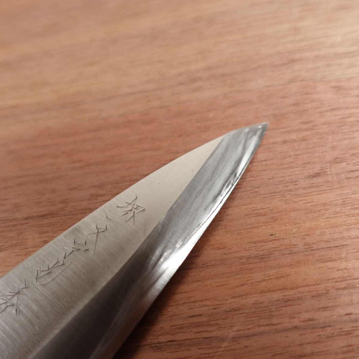 Sakai Ichimonji Mitsuhide Deba Knife, Sharpened, Carbon Steel, Single Bevel, Straight Edge, 125mm