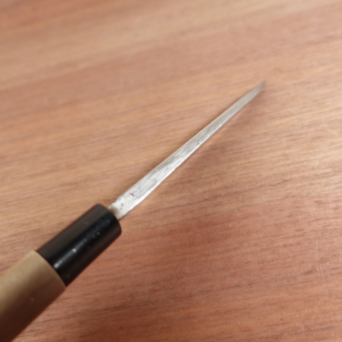 Sakai Ichimonji Mitsuhide Deba Knife, Sharpened, Carbon Steel, Single Bevel, Straight Edge, 125mm