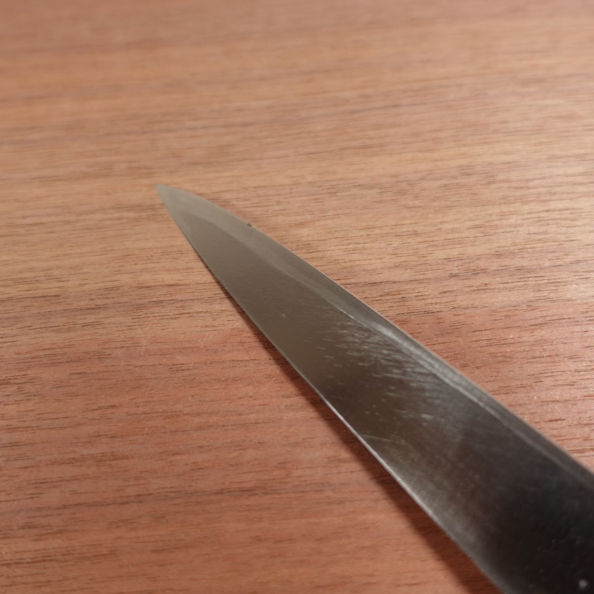 Sakai Ichimonji Mitsuhide Yanagiba, Sharpened, Hakugin, Stainless Steel, Water Buffalo Handle, Gin-san Steel, Sashimi Knife, 235mm