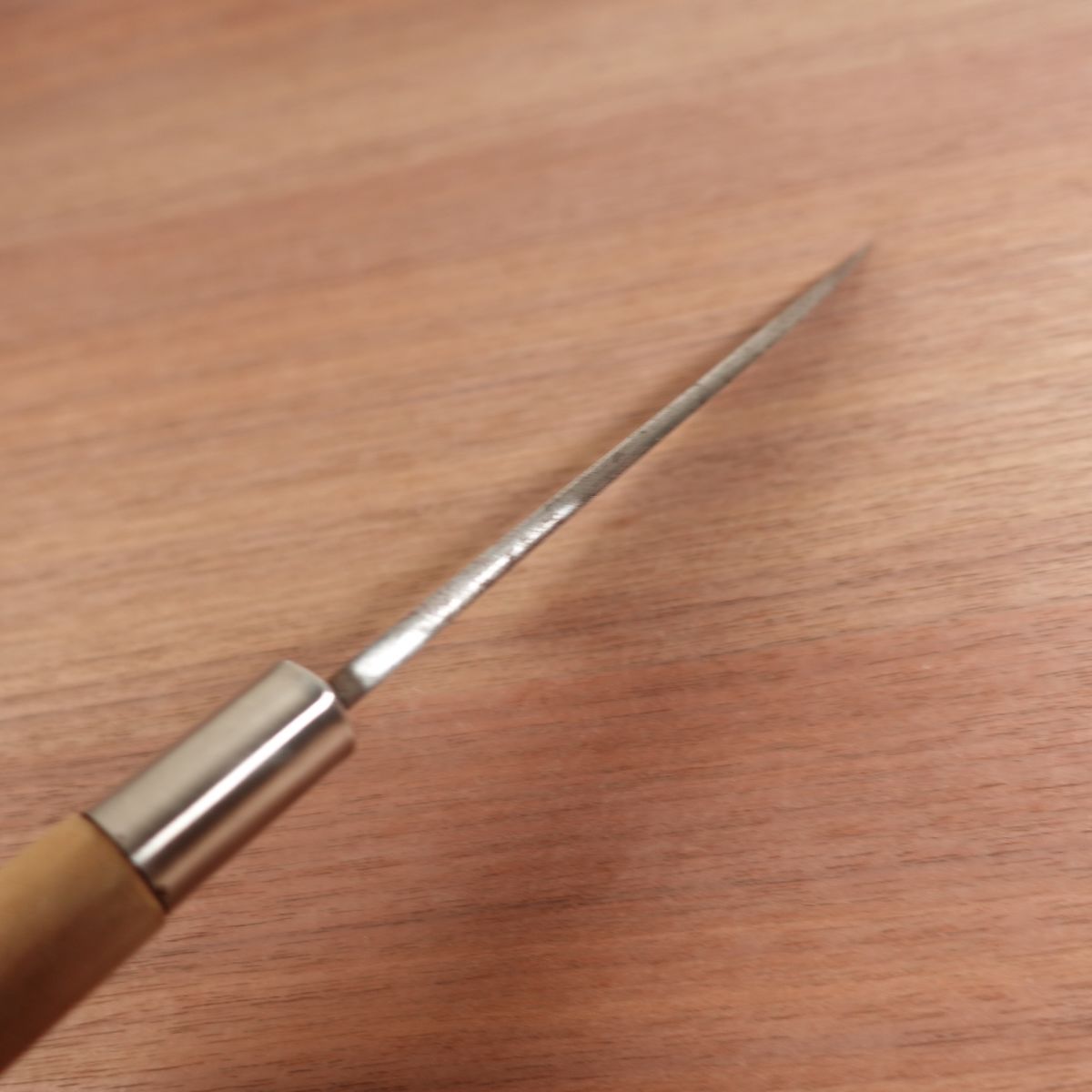 Sakai Kikutora Funayuki Knife, Sharpened, Slim Deba Knife, Carbon Steel, Single Bevel, 155mm