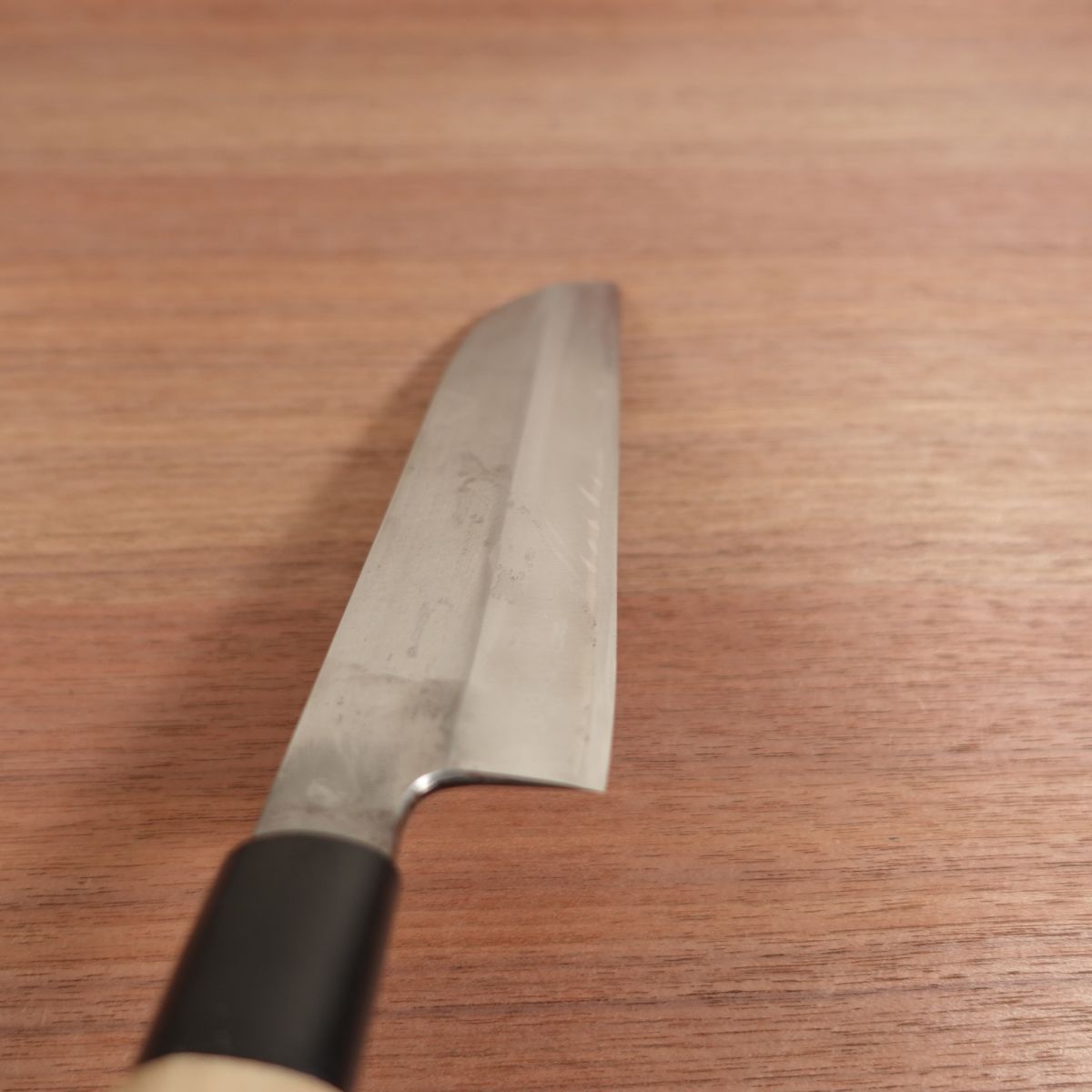 Sakai Ichimonji Mitsuhide Kama-Usuba, Sharpened, Water Buffalo Handle, 200mm