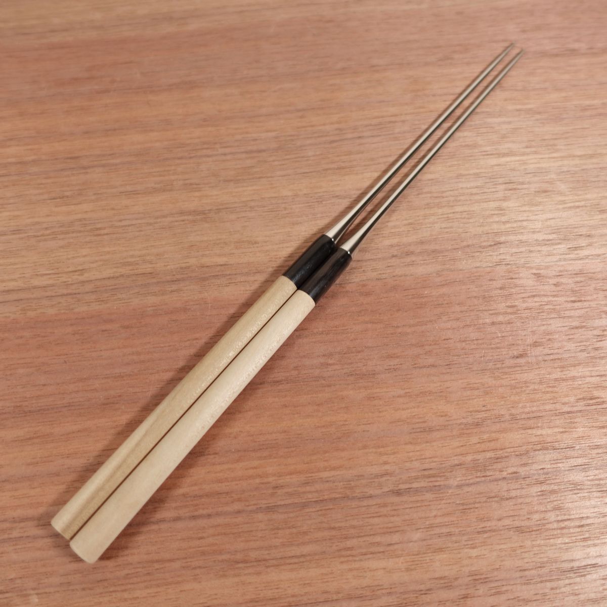 Moribashi Plating Chopsticks, Water Buffalo Ferrule, Stainless Steel, Plating Chopsticks, Tempura Chopsticks, Case Included