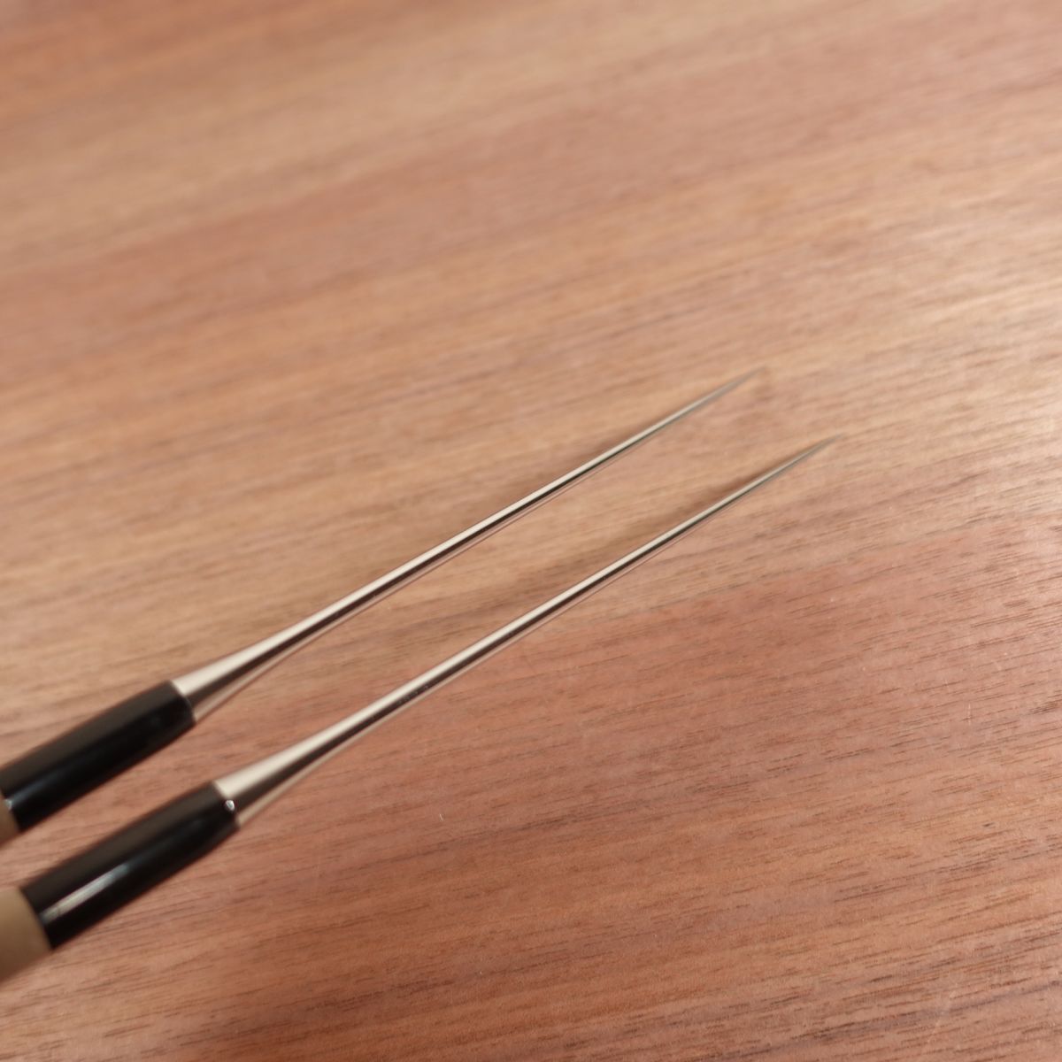 Moribashi Plating Chopsticks, Water Buffalo Ferrule, Stainless Steel, Plating Chopsticks, Tempura Chopsticks, Case Included