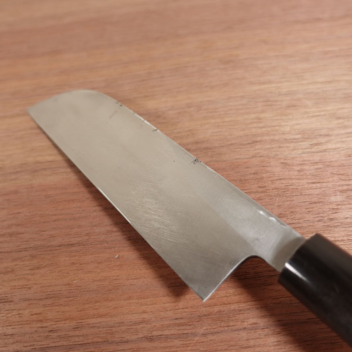 Takeaki Kama-Usuba Knife, Sharpened, Water Buffalo Handle, Single Bevel, Nakiri, Carbon Steel, Betsuuchi, Takeuchi Hamono, 185mm