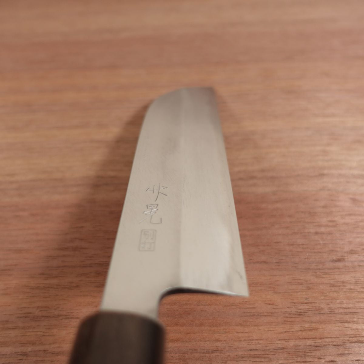 Takeaki Kama-Usuba Knife, Sharpened, Water Buffalo Handle, Single Bevel, Nakiri, Carbon Steel, Betsuuchi, Takeuchi Hamono, 185mm