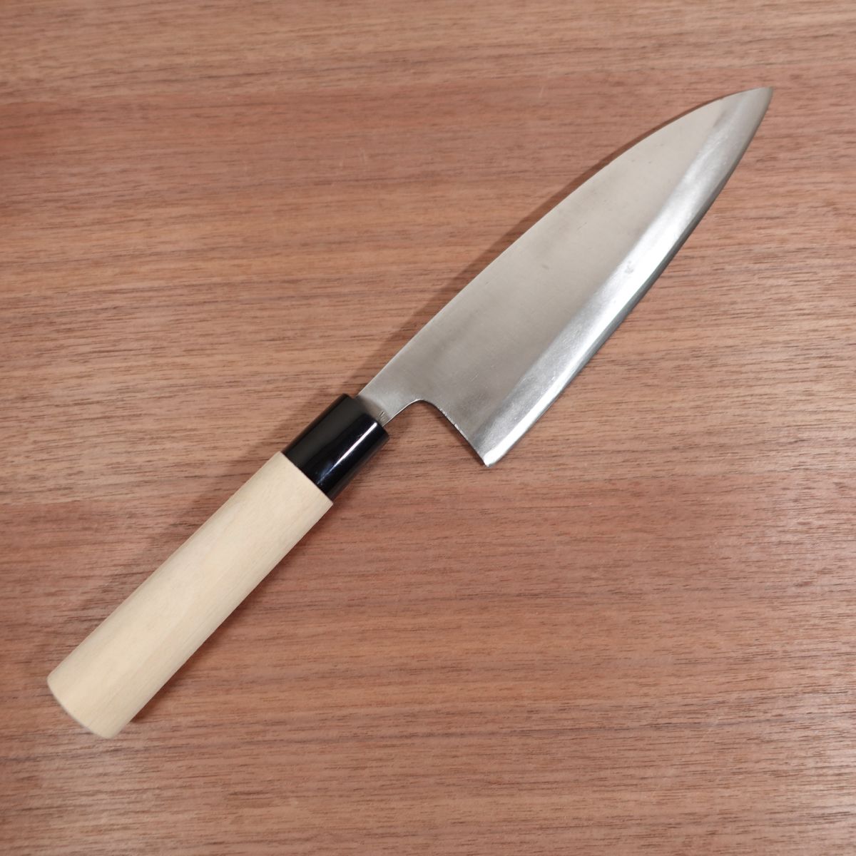 Sugimoto Deba Knife, Sharpened, Carbon Steel, Single Bevel, Rehandled, 180mm
