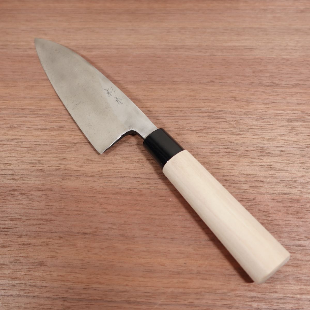 Sugimoto Deba Knife, Sharpened, Carbon Steel, Single Bevel, Rehandled, 180mm