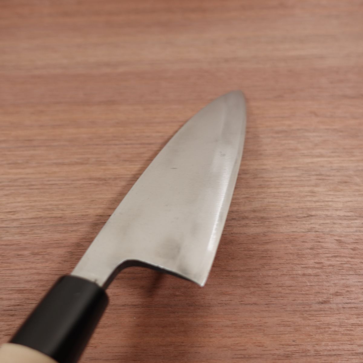 Sugimoto Deba Knife, Sharpened, Carbon Steel, Single Bevel, Rehandled, 180mm