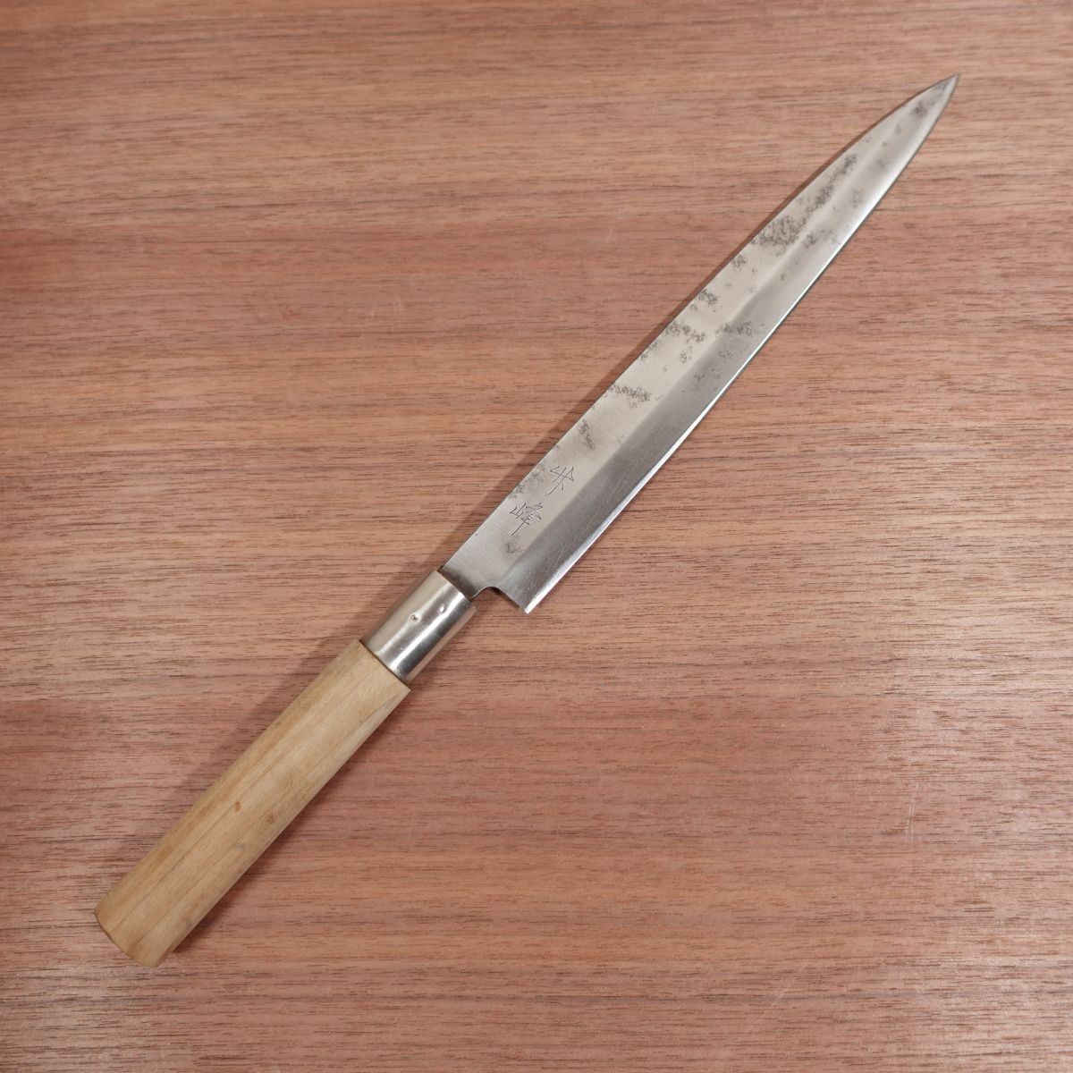 Takemine Yanagiba Knife, Sharpened, Sashimi Knife, Carbon Steel, Single Bevel, 240mm