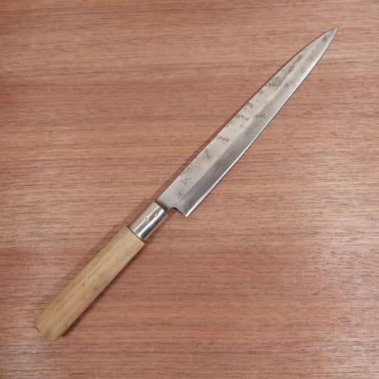 Takemine Yanagiba Knife, Sharpened, Sashimi Knife, Carbon Steel, Single Bevel, 240mm