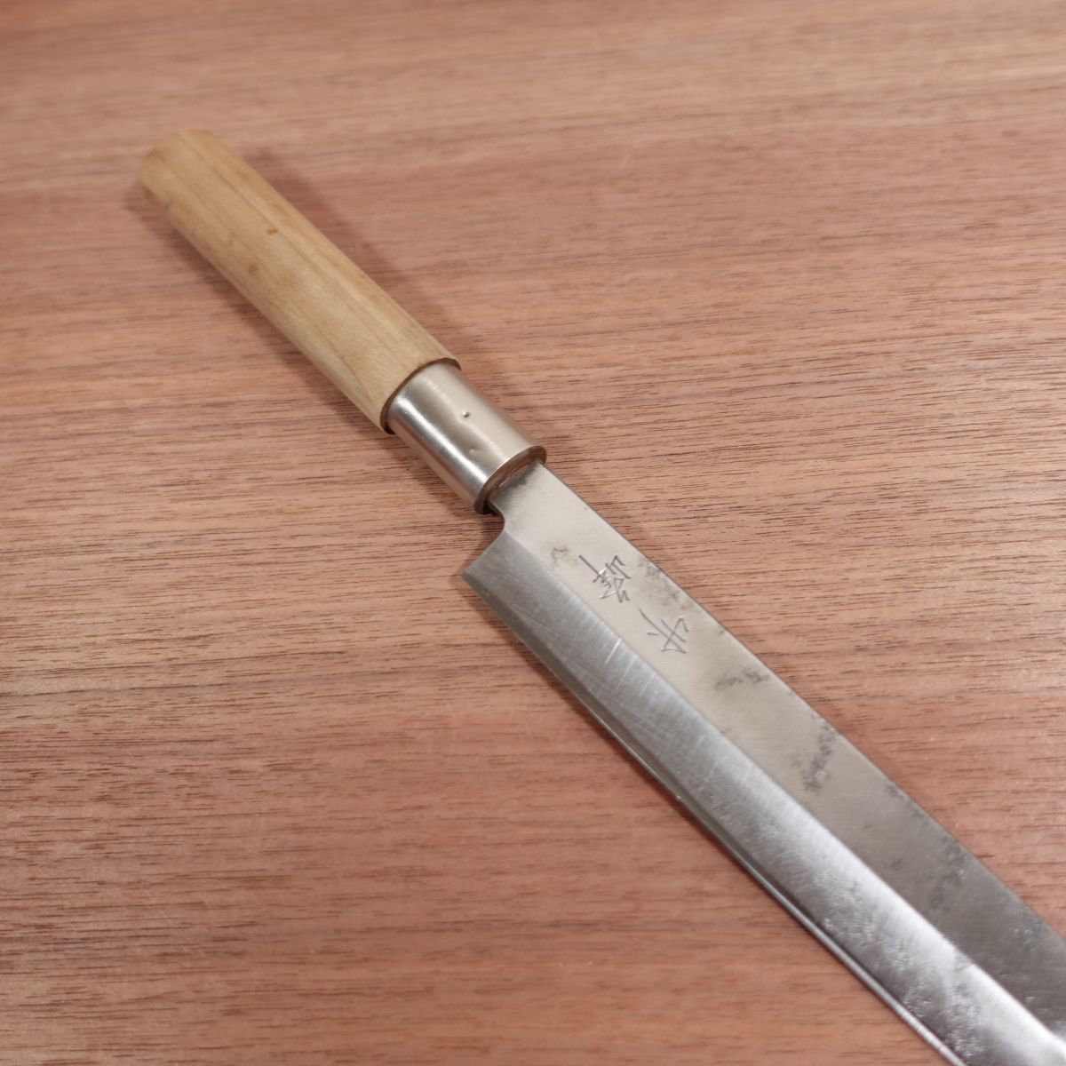 Takemine Yanagiba Knife, Sharpened, Sashimi Knife, Carbon Steel, Single Bevel, 240mm