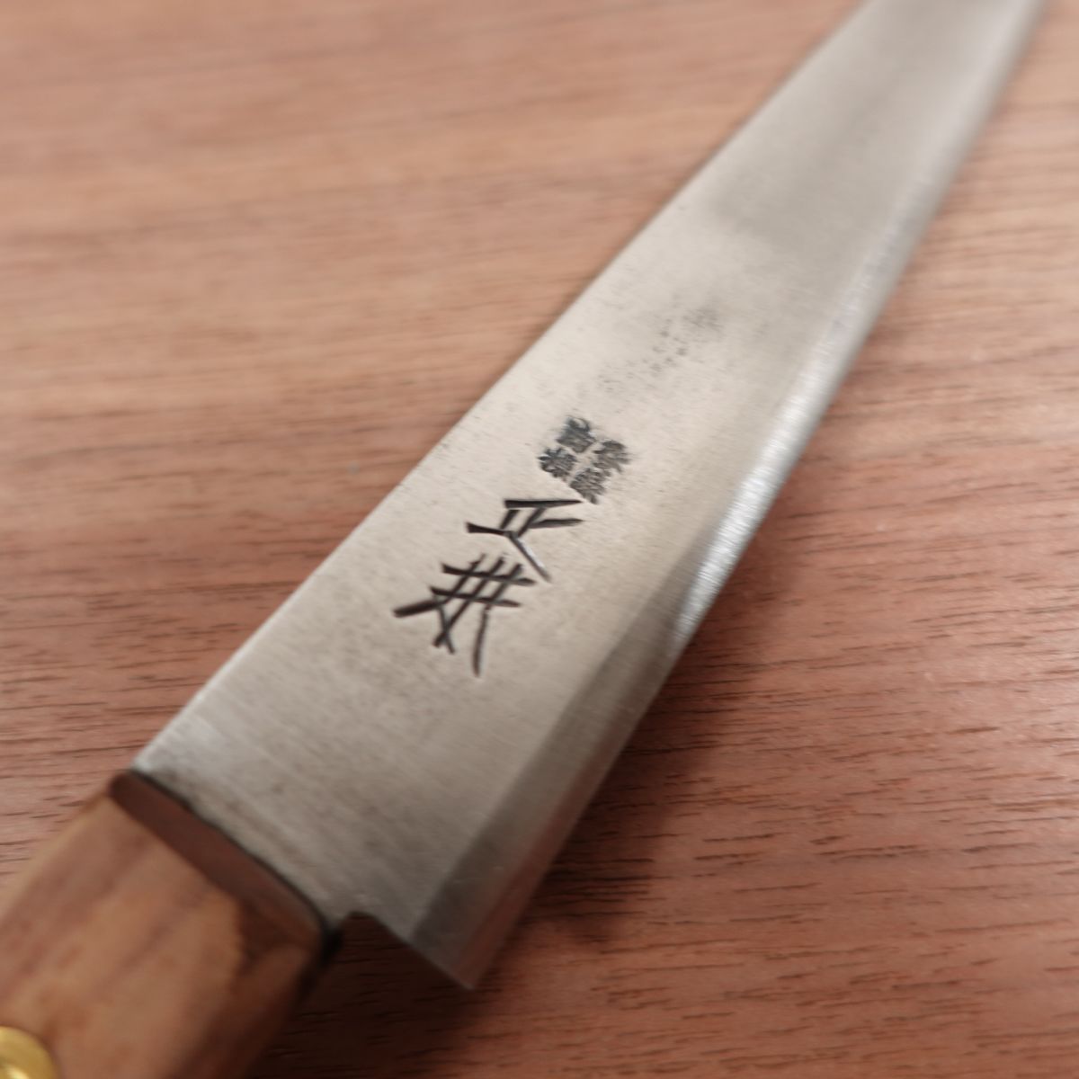 Masamoto Sujihiki Knife, Sharpened, Slim Gyuto, Carbon Steel, Nearly Single Bevel, 195mm
