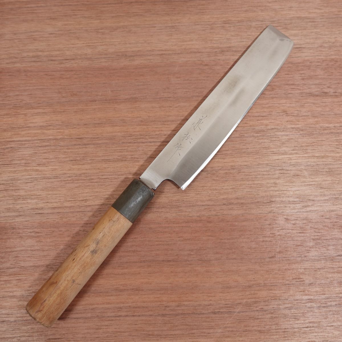 Kanematsu Usuba Knife, Sharpened, Water Buffalo Handle, Single Bevel, Nakiri, Yasuki Steel, 210mm