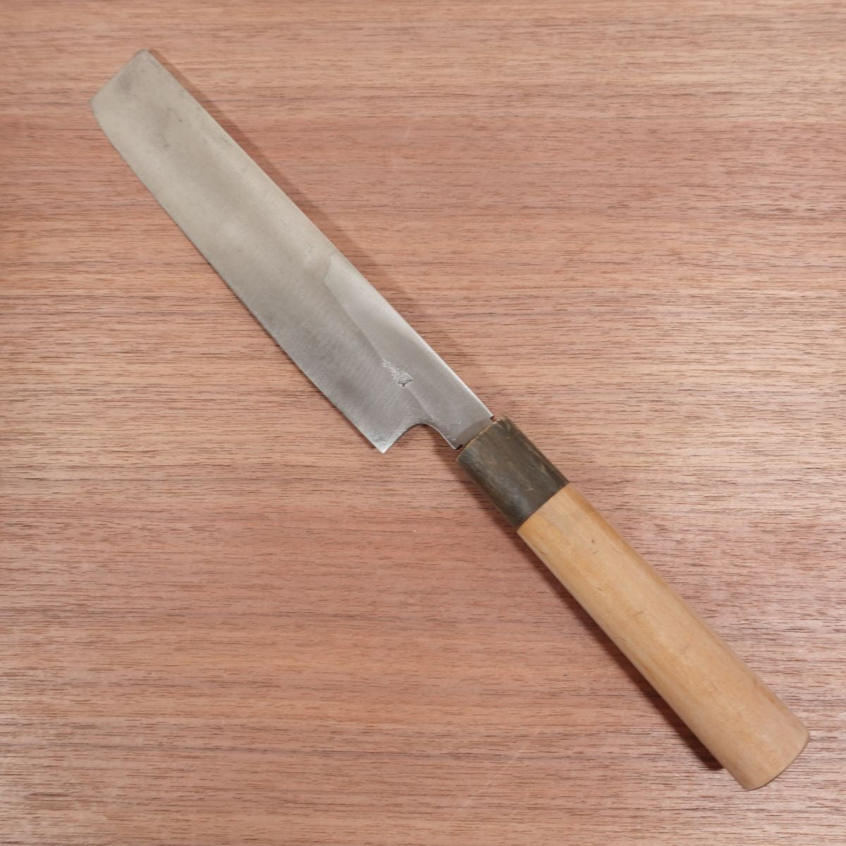Kanematsu Usuba Knife, Sharpened, Water Buffalo Handle, Single Bevel, Nakiri, Yasuki Steel, 210mm