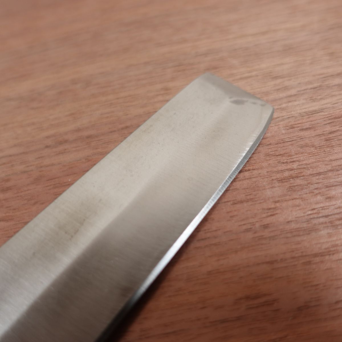 Kanematsu Usuba Knife, Sharpened, Water Buffalo Handle, Single Bevel, Nakiri, Yasuki Steel, 210mm