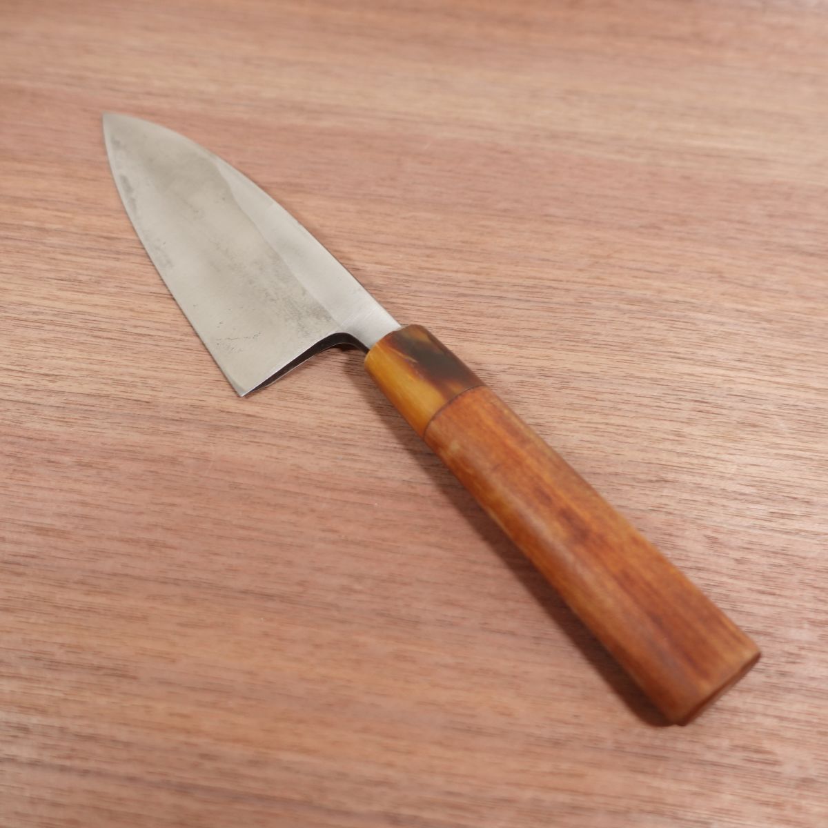 Masasaku Deba Knife, Sharpened, White Water Buffalo Handle, Carbon Steel, Single Bevel, 150mm
