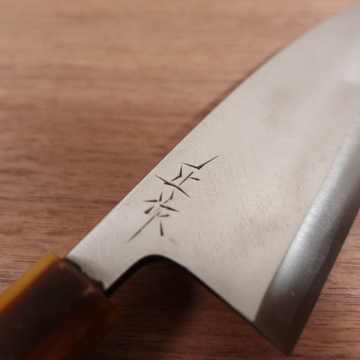 Masasaku Deba Knife, Sharpened, White Water Buffalo Handle, Carbon Steel, Single Bevel, 150mm