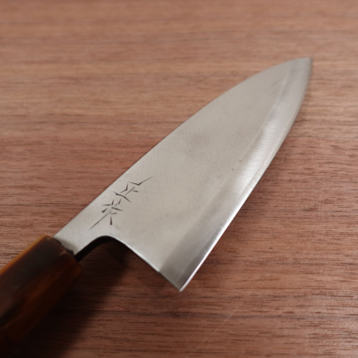 Masasaku Deba Knife, Sharpened, White Water Buffalo Handle, Carbon Steel, Single Bevel, 150mm