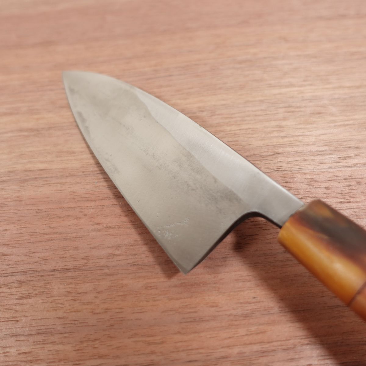 Masasaku Deba Knife, Sharpened, White Water Buffalo Handle, Carbon Steel, Single Bevel, 150mm