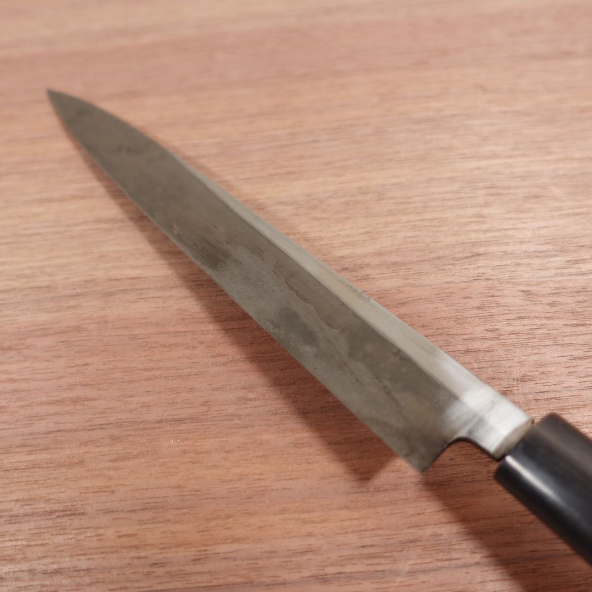 [HYPER REBORN] Fumitsugu Yanagiba Knife, Sharpened, Black Oxide Finish, Water Buffalo Handle, Sashimi Knife, Special, Lightly Used, 240mm