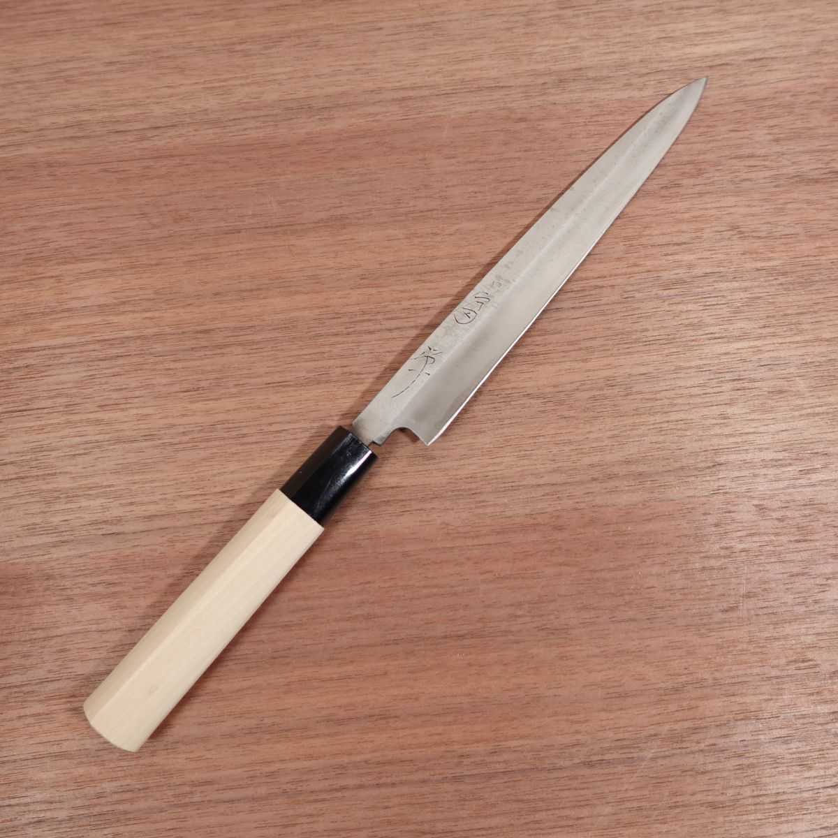 Fugen Yanagiba Knife, Sharpened, Sashimi Knife, Carbon Steel, Handle Like New, 195mm