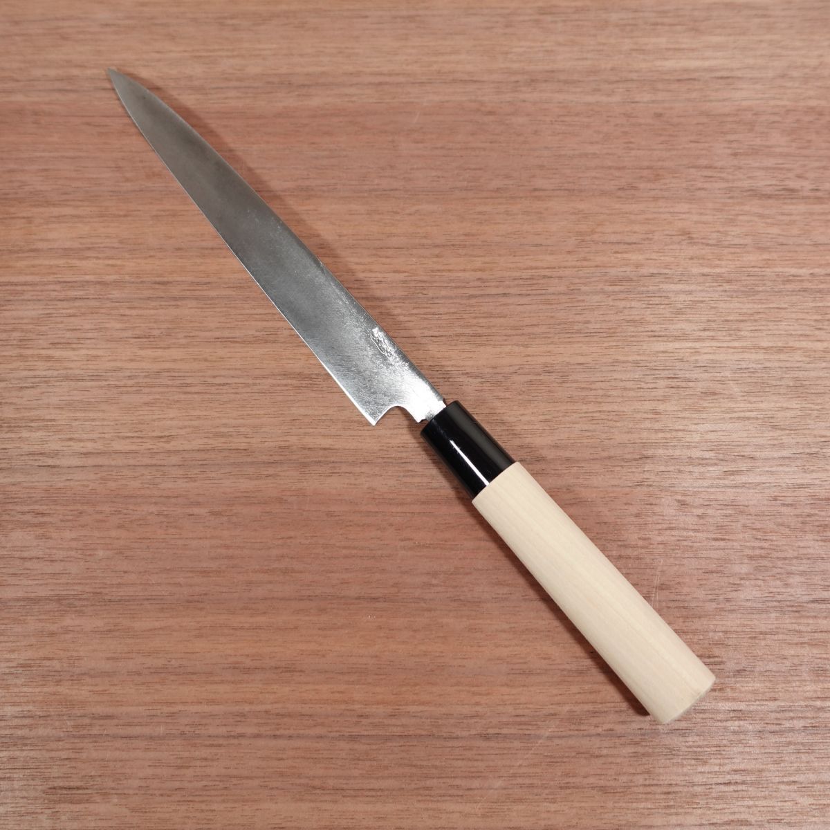 Fugen Yanagiba Knife, Sharpened, Sashimi Knife, Carbon Steel, Handle Like New, 195mm