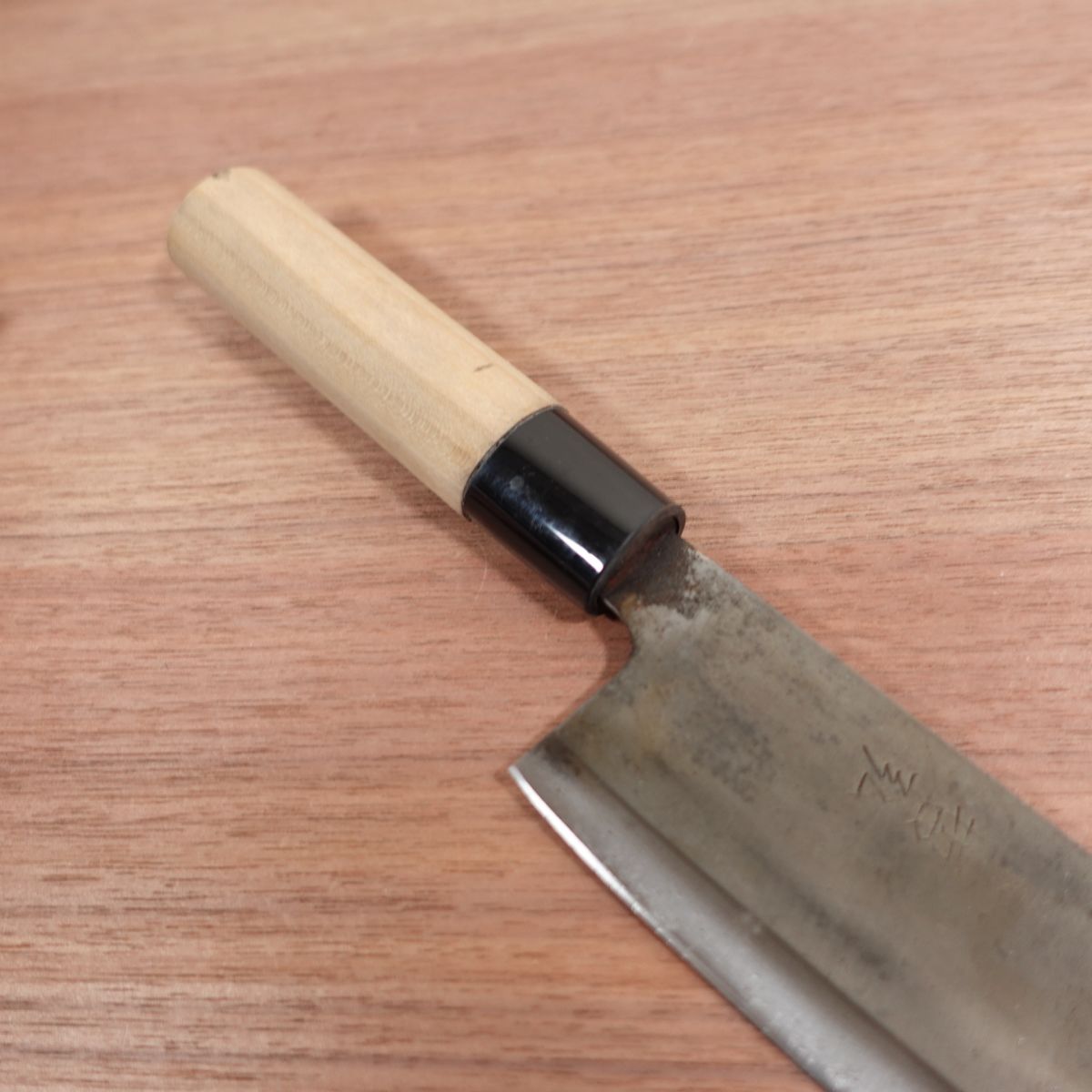 [HYPER REBORN] Tetsuhiro Santoku Knife, Sharpened, Black Oxide Finish, All-Purpose Knife, Carbon Steel, 170mm