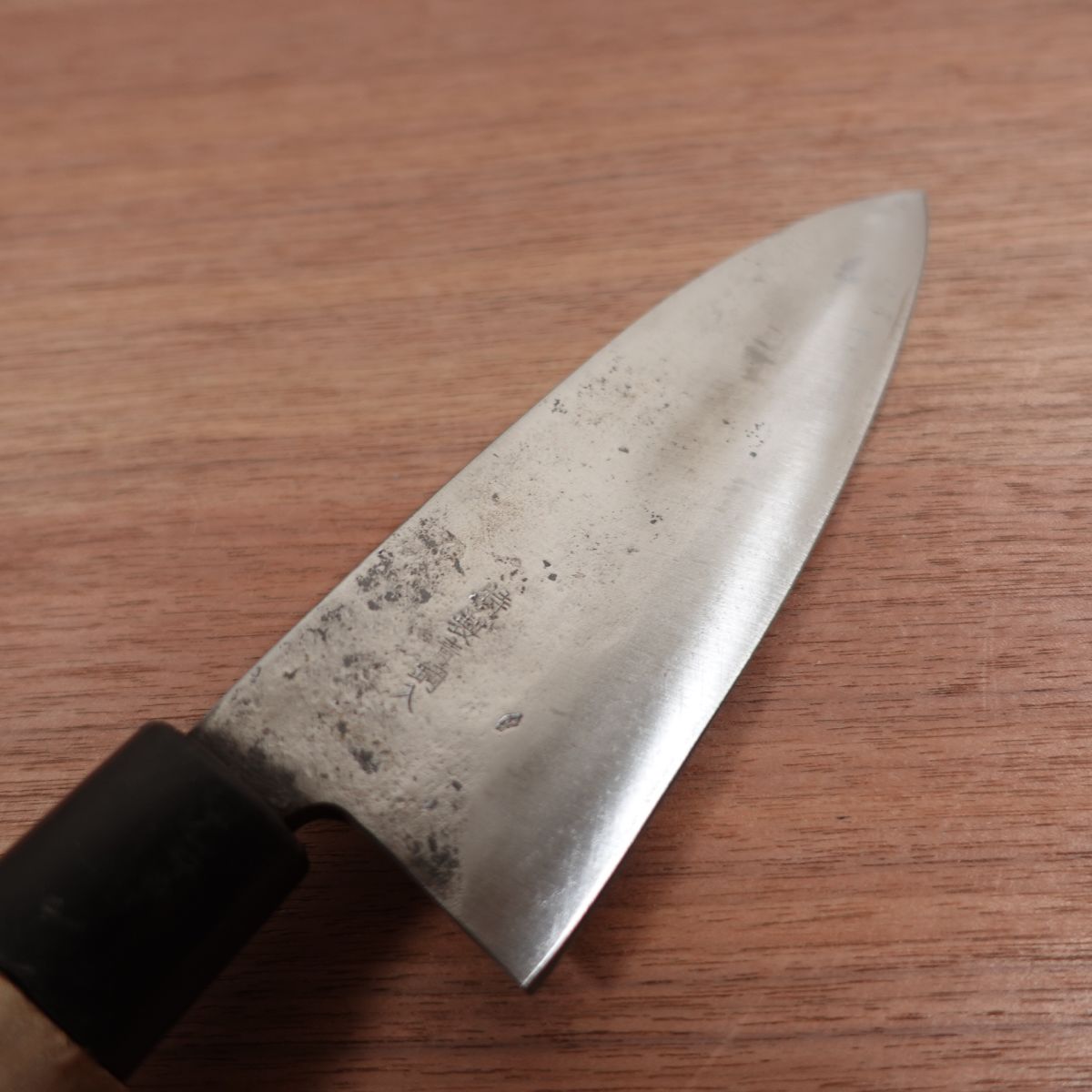Special Blue Steel Deba Knife, Sharpened, Tosa, Aogami, Double Bevel, 160mm