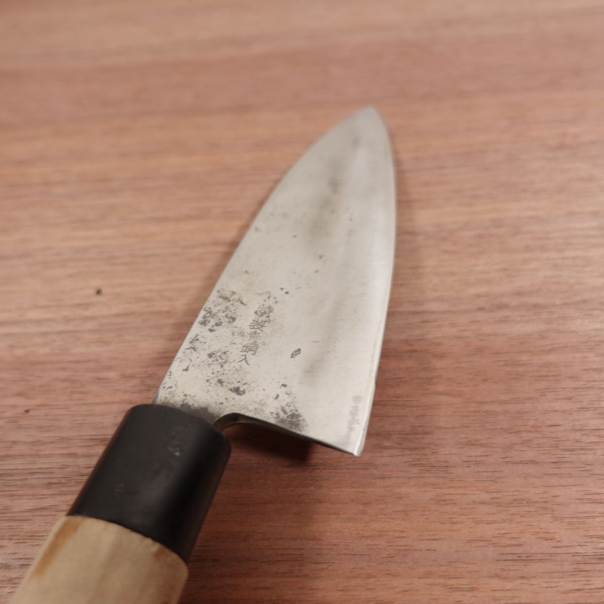 Special Blue Steel Deba Knife, Sharpened, Tosa, Aogami, Double Bevel, 160mm
