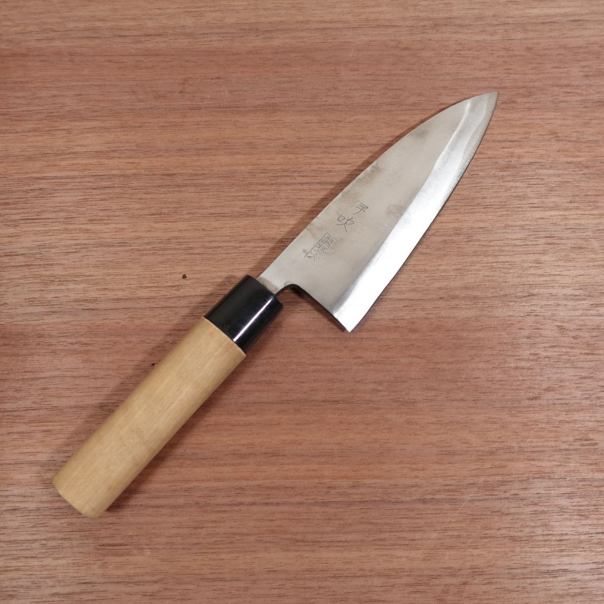 Ibuki Deba Knife, Sharpened, Seki Magoroku, Scratch on Spine, 155mm